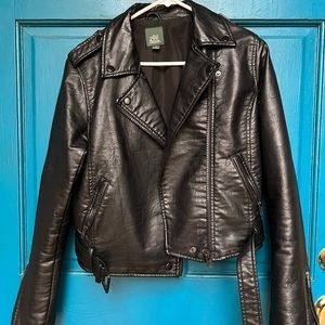 Faux Leather Motorcycle Jacket